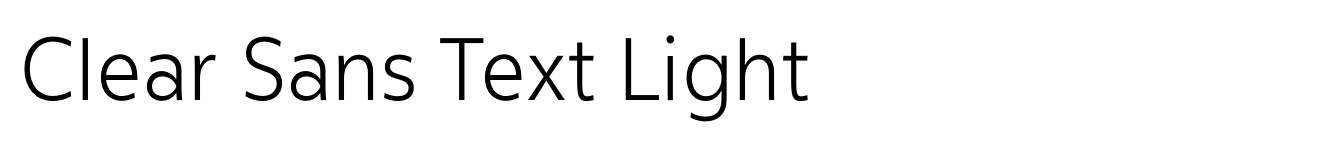 Clear Sans Text Light
